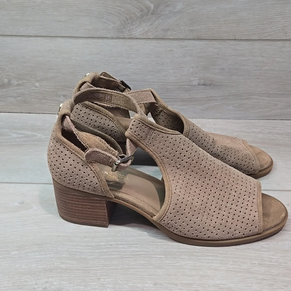 Koolaburra by Ugg Australia Women Ashlyn Leather Open Toe Heels Sandals shoes 9